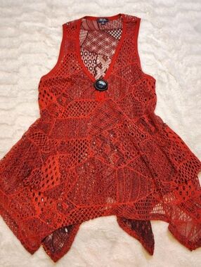 Lily Red And Black Knit Fairy Top